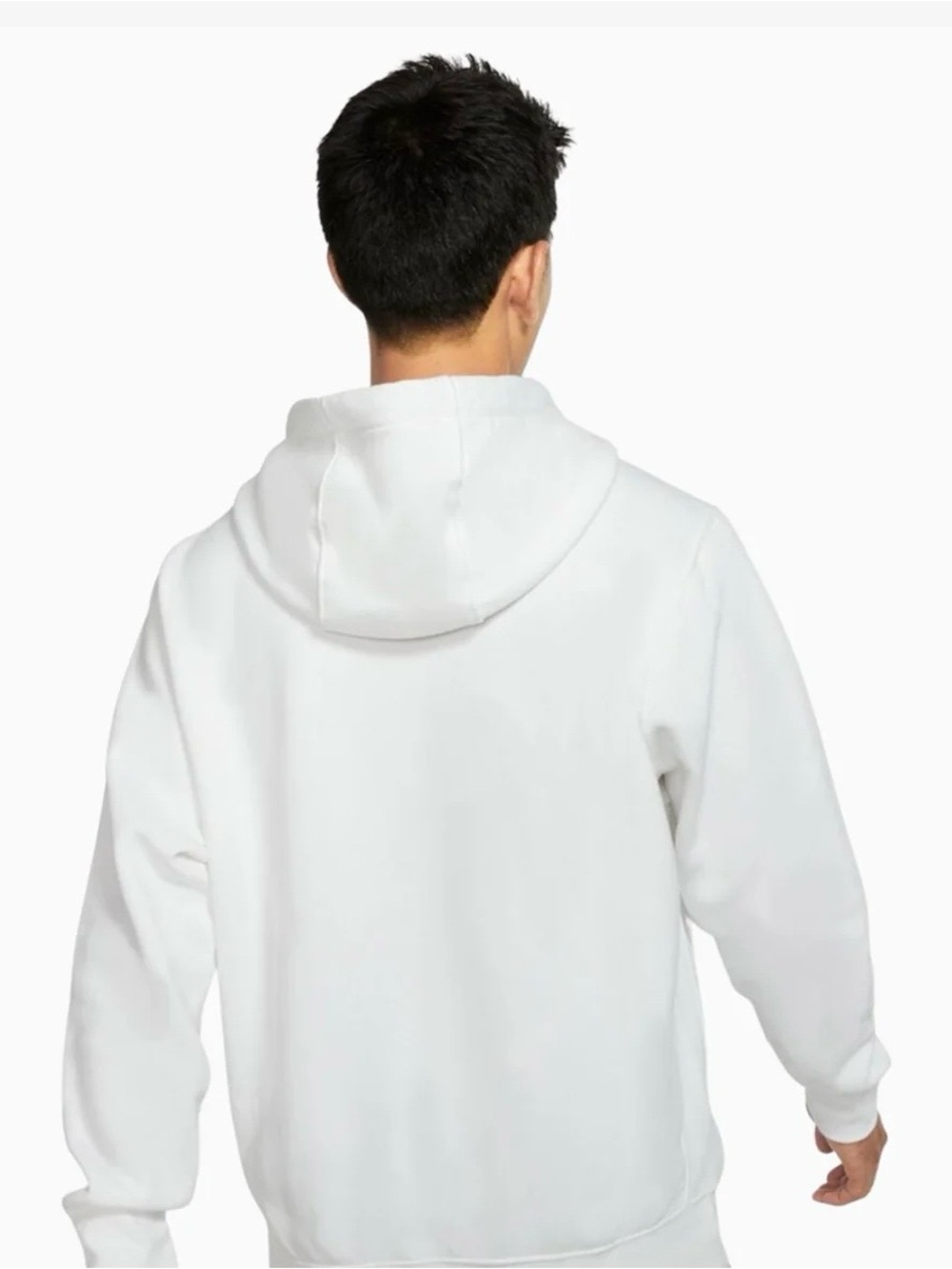 Nike Men's White Hooded Pullover Sweatshirt - Picture 3 of 8